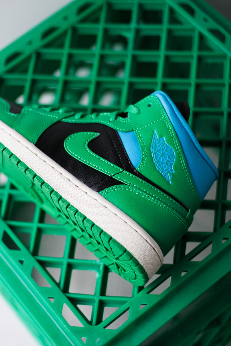 W AIR JORDAN 1 MID "LUCKY GREEN"
