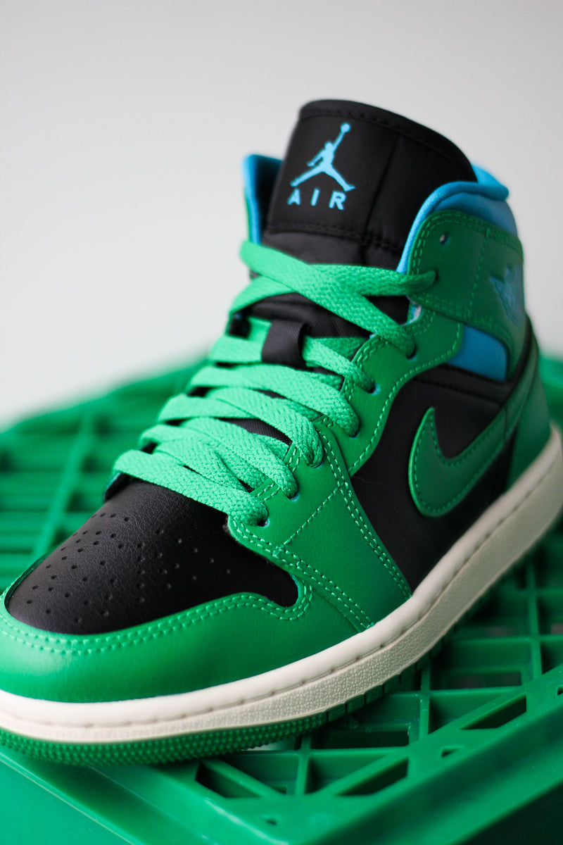 W AIR JORDAN 1 MID "LUCKY GREEN"