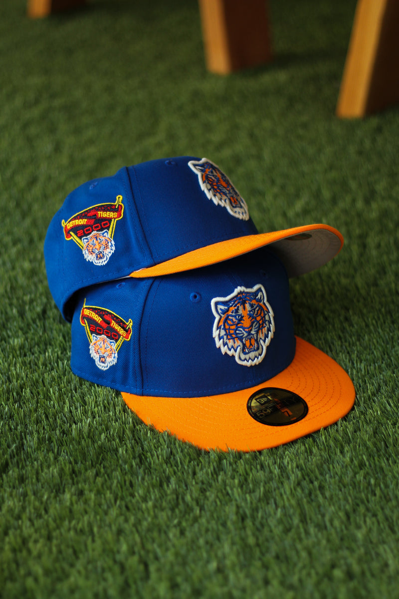 2000 DETROIT TIGERS BLUE AZURE TWO-TONE FITTED W/ GREY UNDER VISOR