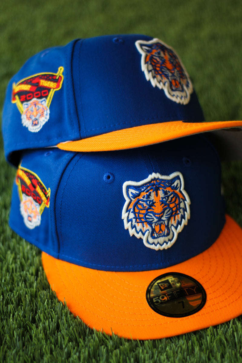 2000 DETROIT TIGERS BLUE AZURE TWO-TONE FITTED W/ GREY UNDER VISOR