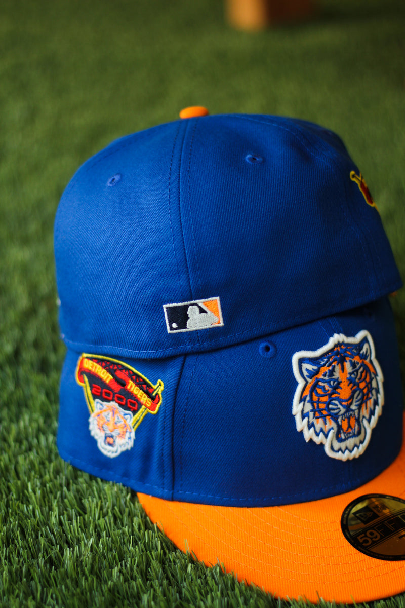 2000 DETROIT TIGERS BLUE AZURE TWO-TONE FITTED W/ GREY UNDER VISOR