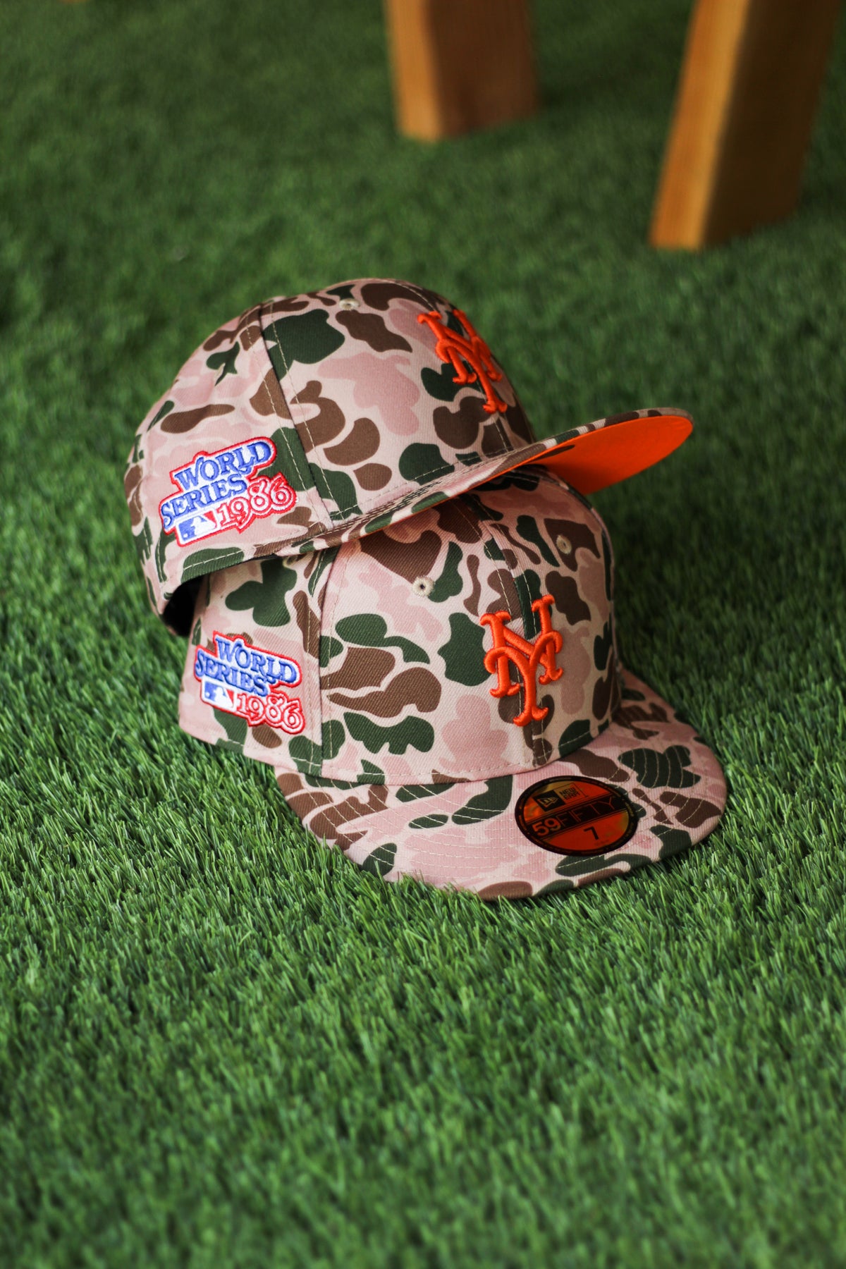 NEW YORK METS DUCK CAMO FITTED W/ ORANGE UNDER VISOR – Sneaker Room