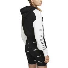 W NIKE AIR FULLZIP HOODIE "BLK/WHITE"