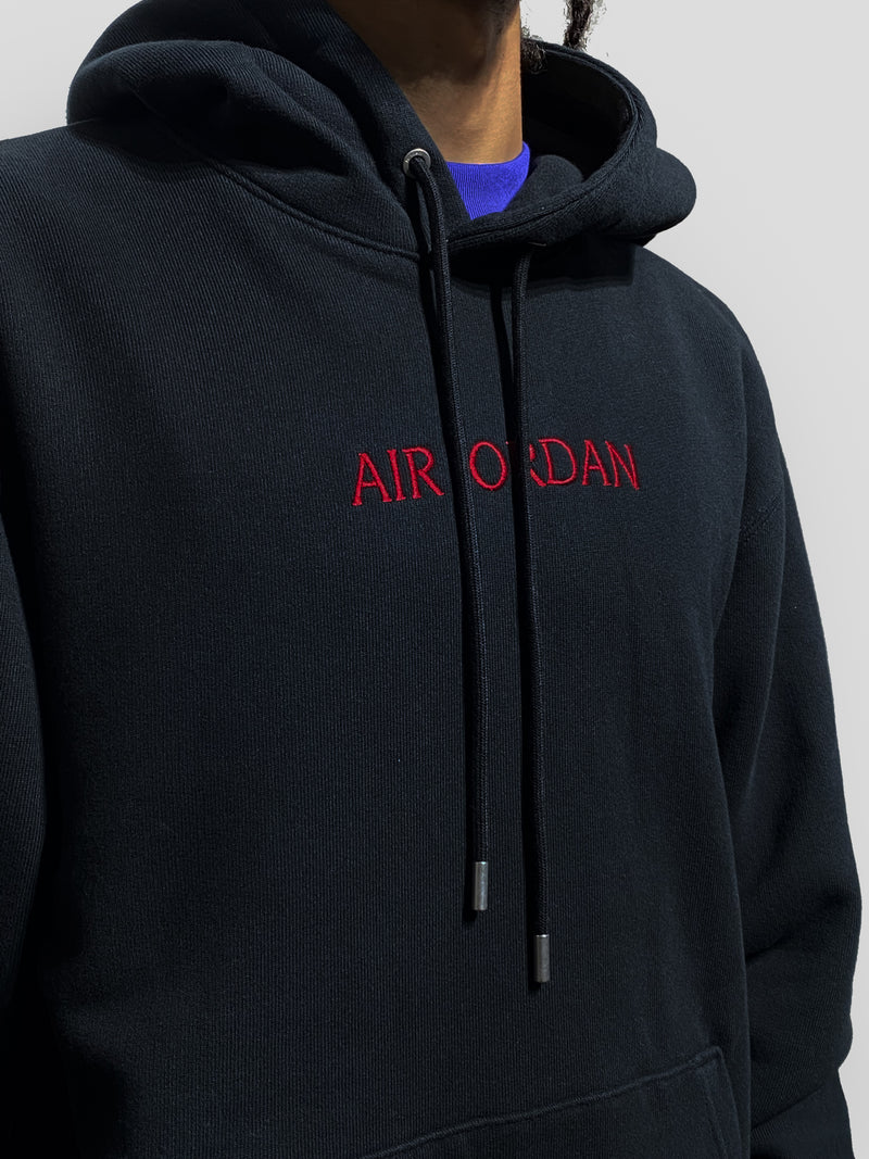 AIR JORDAN FLEECE HOODIE "BLK/GYM RED"