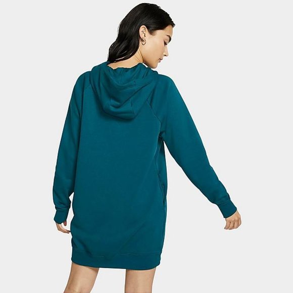 W NSW ESSENTIAL HOODIE DRESS "TURQUOISE"