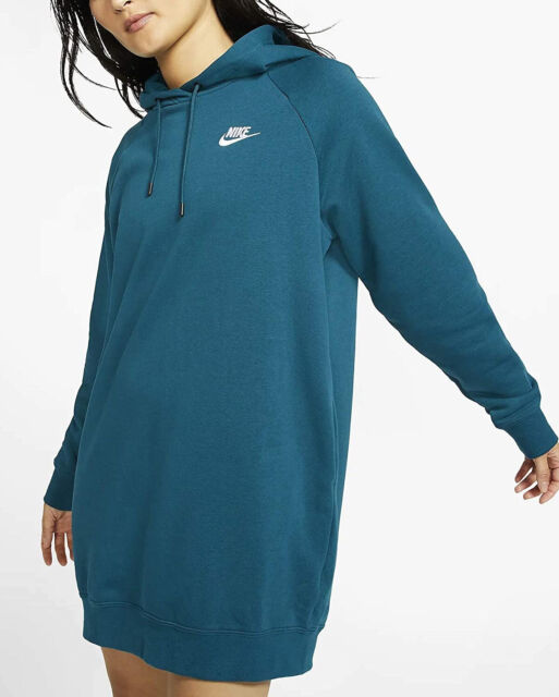 W NSW ESSENTIAL HOODIE DRESS "TURQUOISE"