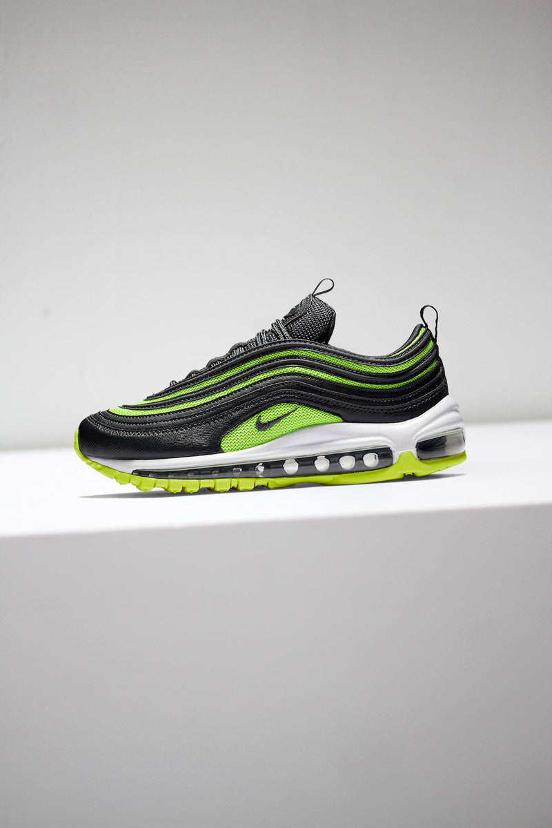 Footwear Nike Air Max Black Neon Green Casual Shoes Lime Green And